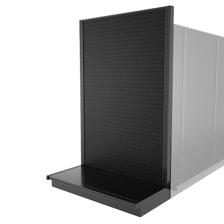 Lozier Shelving End Cap Unit, Black 48W 78H 22D P412S-EC